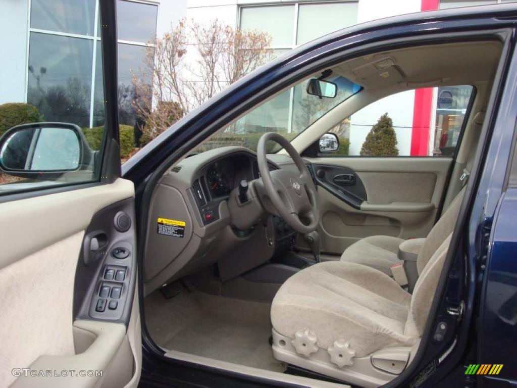 2006 Elantra GLS Sedan - Moonlit Dark Blue / Gray photo #32