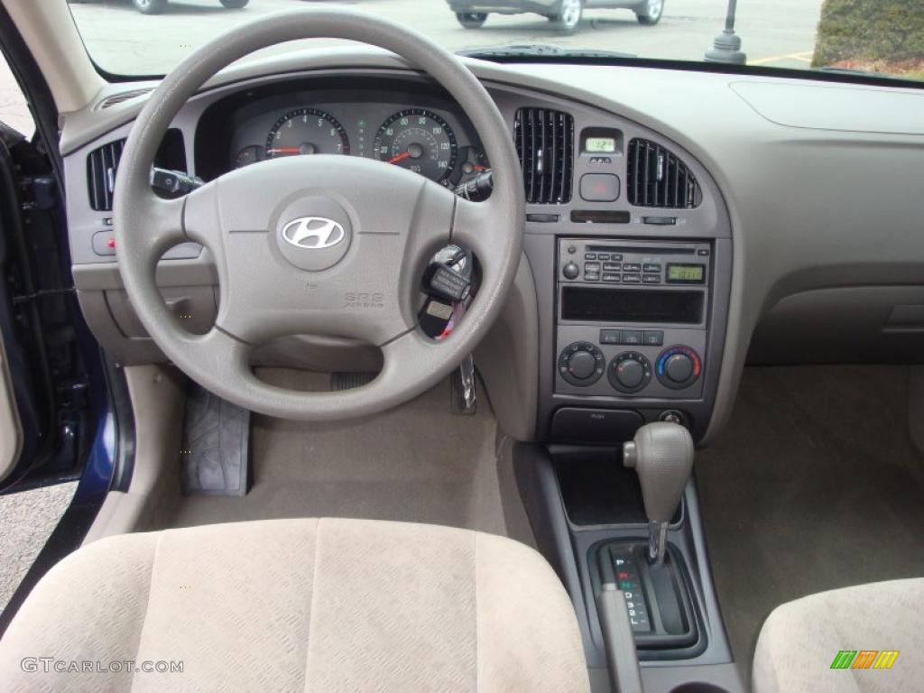 2006 Elantra GLS Sedan - Moonlit Dark Blue / Gray photo #34