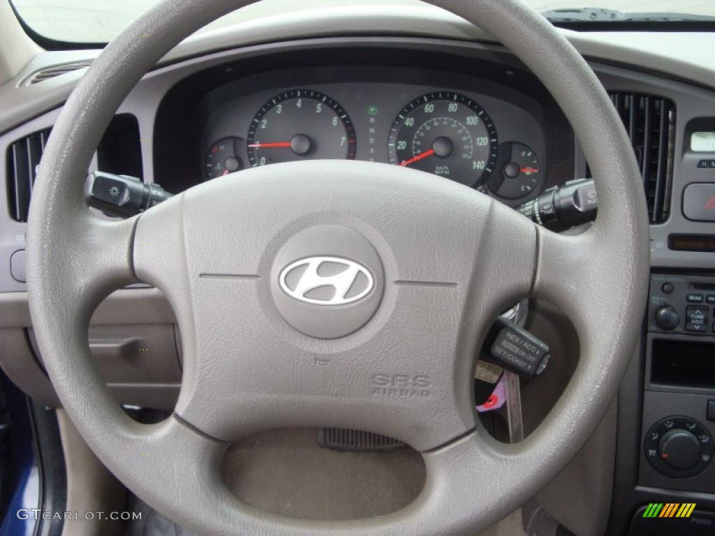 2006 Elantra GLS Sedan - Moonlit Dark Blue / Gray photo #35