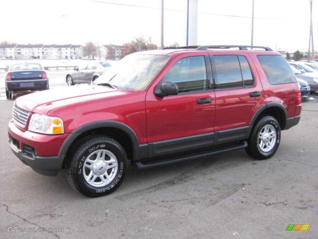 2003 Explorer XLT AWD - Redfire Metallic / Graphite Grey photo #8