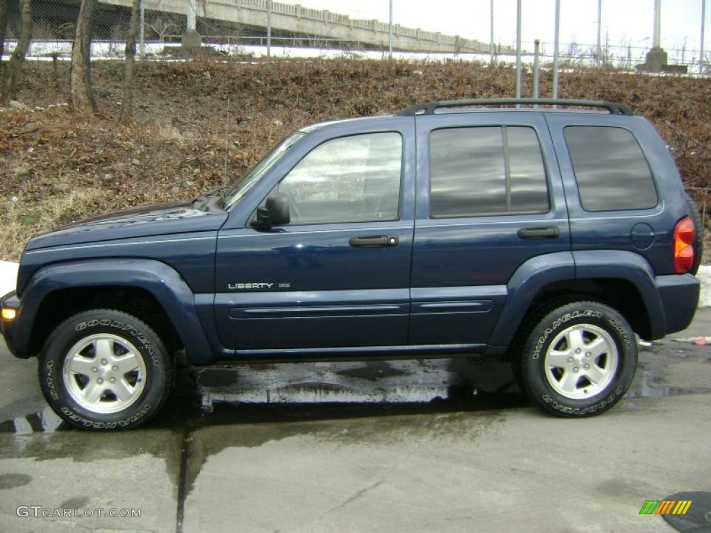 2002 Liberty Limited 4x4 - Patriot Blue Pearlcoat / Taupe photo #1