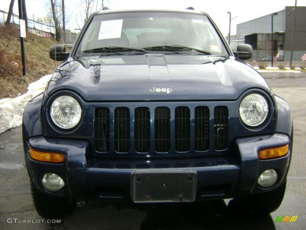 2002 Liberty Limited 4x4 - Patriot Blue Pearlcoat / Taupe photo #3