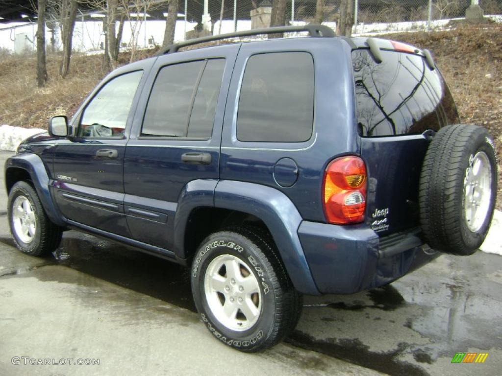 2002 Liberty Limited 4x4 - Patriot Blue Pearlcoat / Taupe photo #4