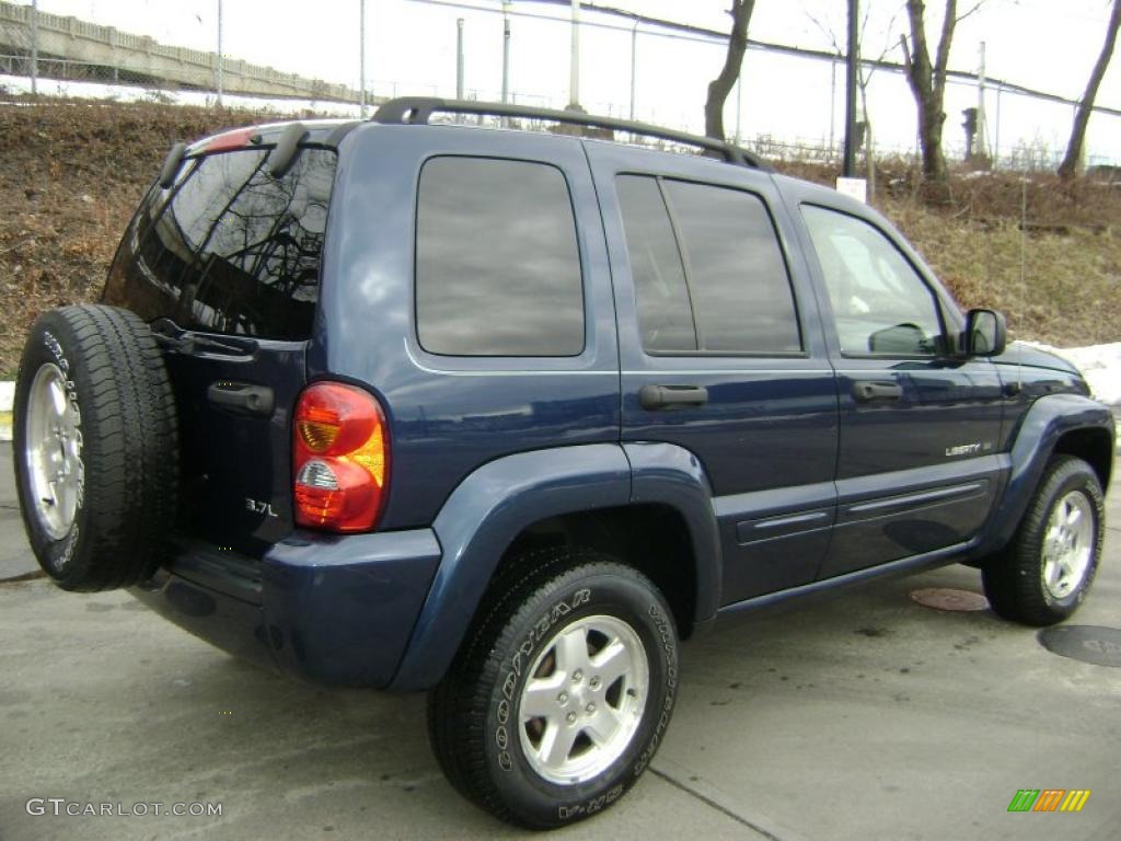 2002 Liberty Limited 4x4 - Patriot Blue Pearlcoat / Taupe photo #5