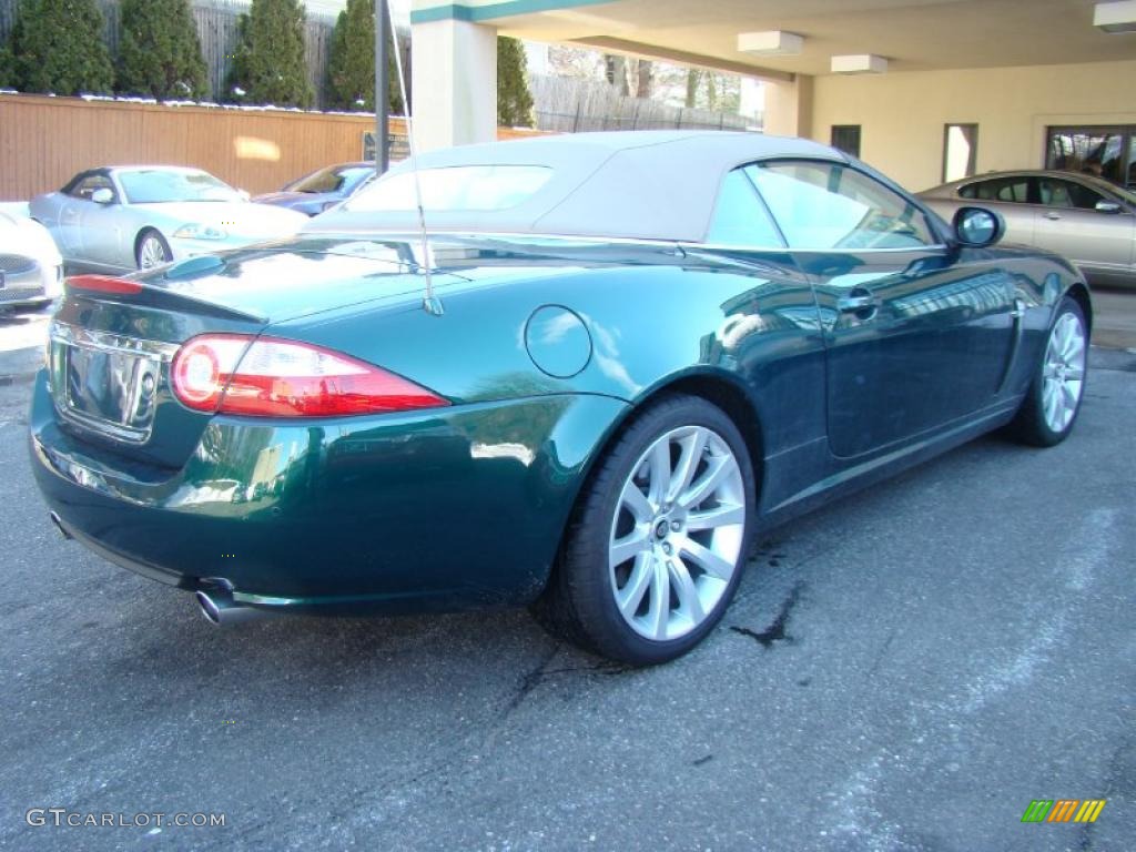 2007 XK XK8 Convertible - Jaguar Racing Green Metallic / Caramel photo #6