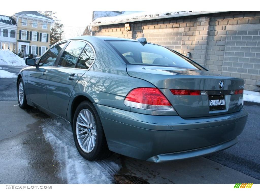 2004 7 Series 745i Sedan - Slate Green Metallic / Dark Beige/Beige III photo #4