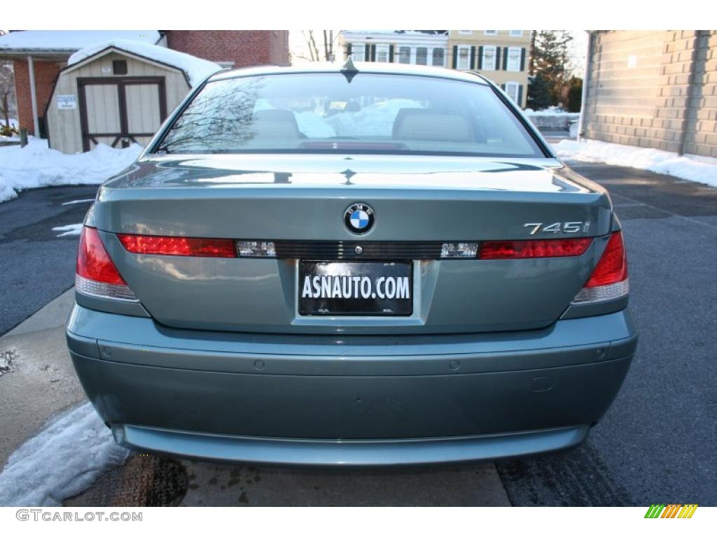 2004 7 Series 745i Sedan - Slate Green Metallic / Dark Beige/Beige III photo #5