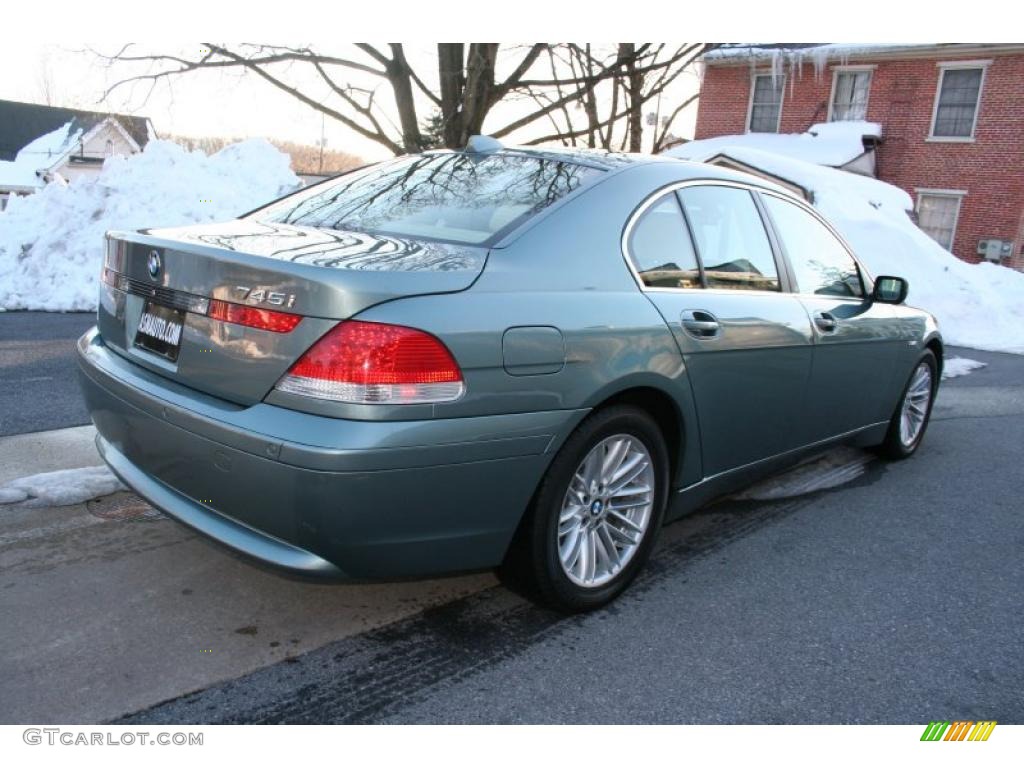 2004 7 Series 745i Sedan - Slate Green Metallic / Dark Beige/Beige III photo #6