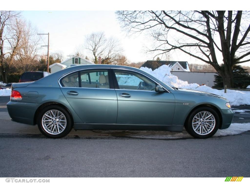 2004 7 Series 745i Sedan - Slate Green Metallic / Dark Beige/Beige III photo #7