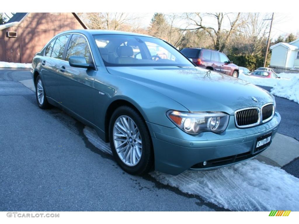 2004 7 Series 745i Sedan - Slate Green Metallic / Dark Beige/Beige III photo #8
