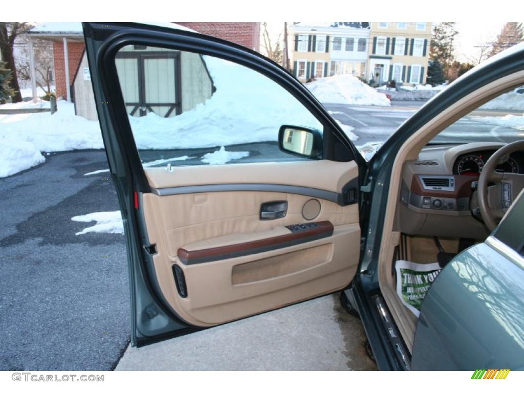 2004 7 Series 745i Sedan - Slate Green Metallic / Dark Beige/Beige III photo #9