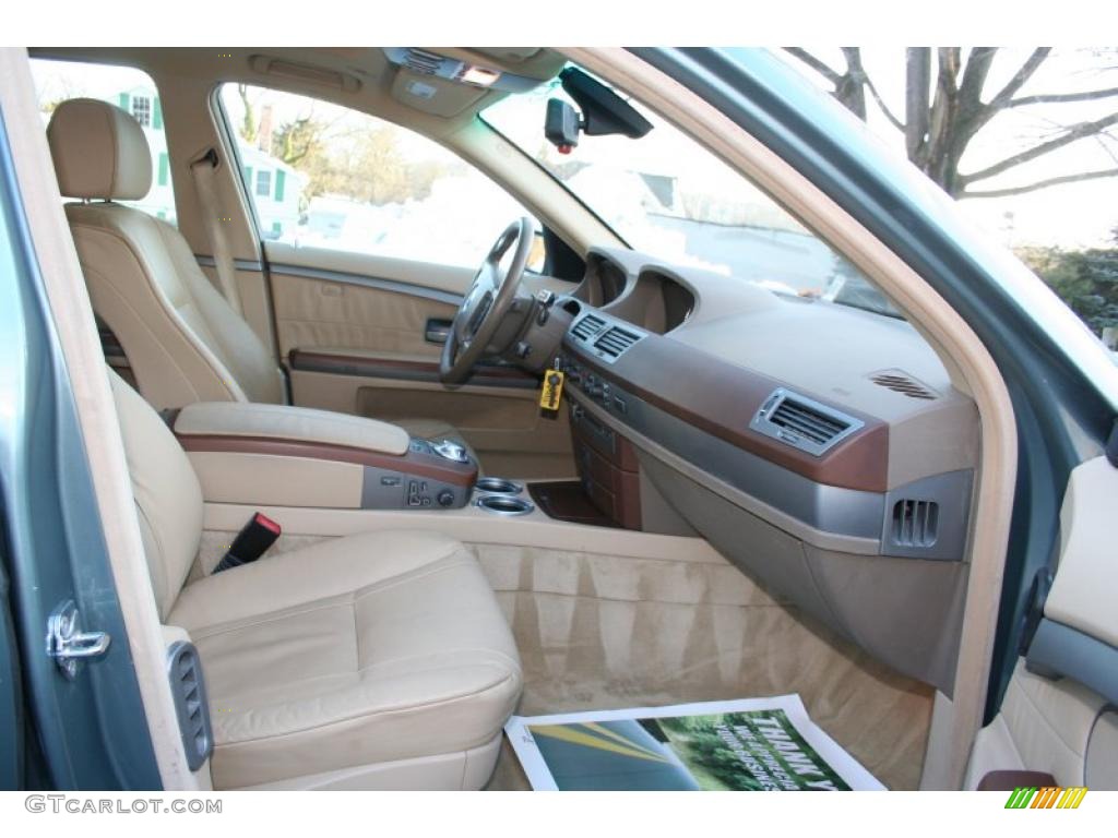 2004 7 Series 745i Sedan - Slate Green Metallic / Dark Beige/Beige III photo #15