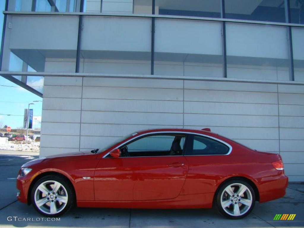 2008 3 Series 335xi Coupe - Crimson Red / Black photo #3