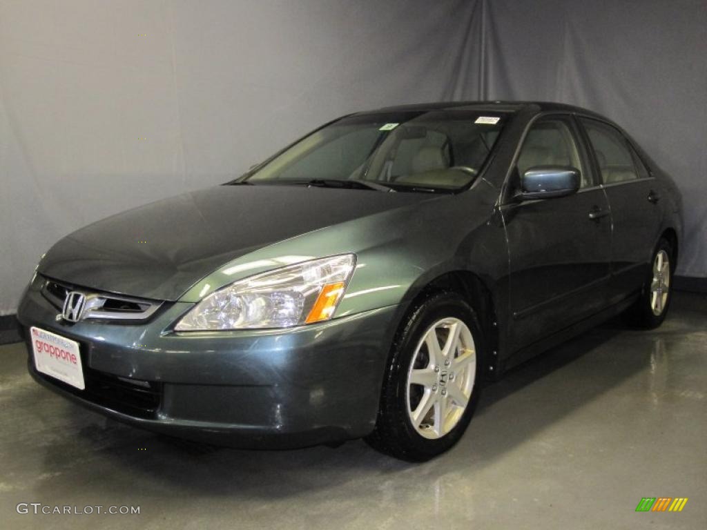 2004 Accord EX V6 Sedan - Deep Green Pearl / Ivory photo #1