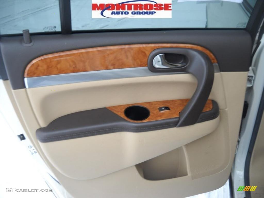 2008 Enclave CXL AWD - White Diamond Tri Coat / Cashmere/Cocoa photo #12