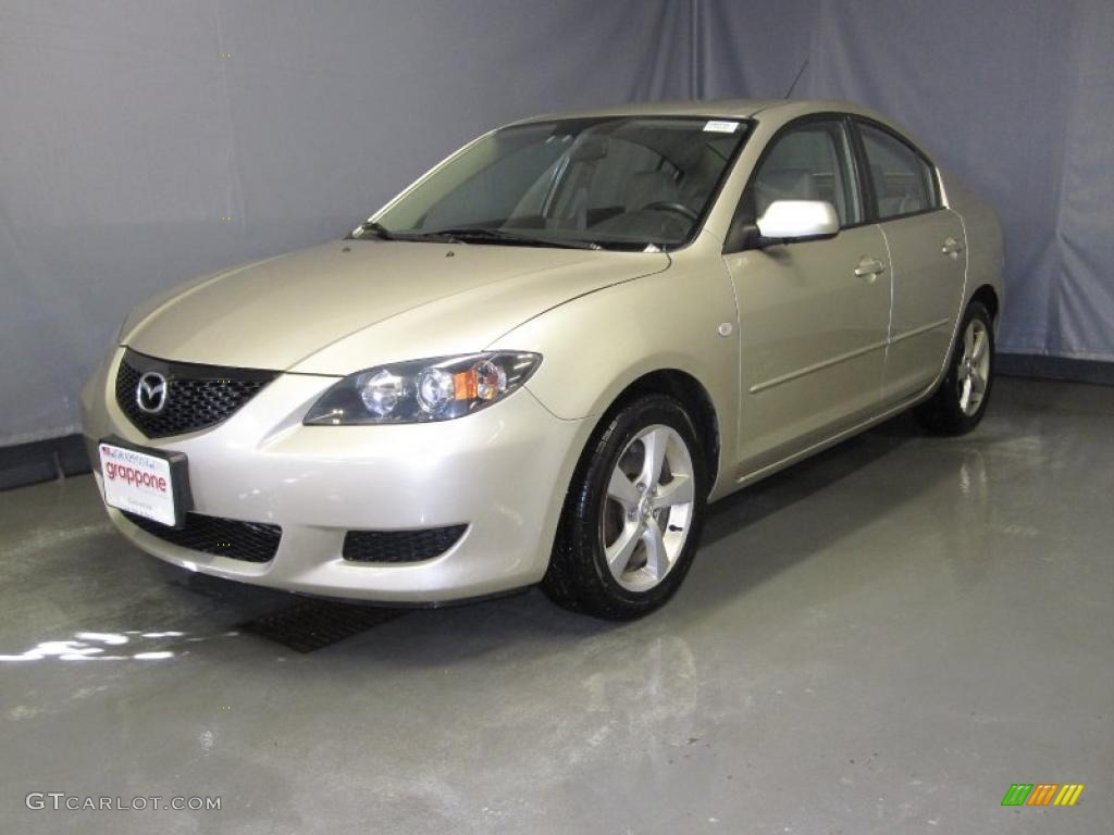 2005 MAZDA3 i Sedan - Shimmering Sand Metallic / Beige photo #1