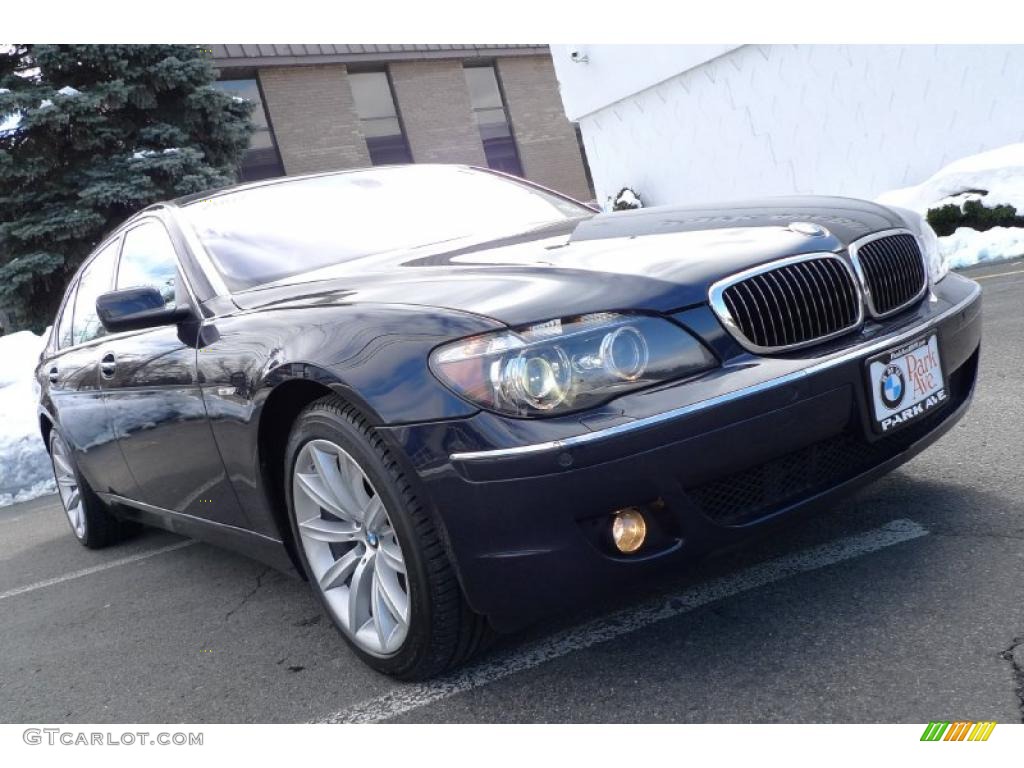 2007 7 Series 750Li Sedan - Monaco Blue Metallic / Beige photo #2