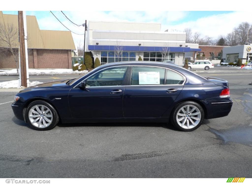 2007 7 Series 750Li Sedan - Monaco Blue Metallic / Beige photo #3