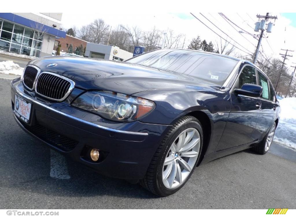 2007 7 Series 750Li Sedan - Monaco Blue Metallic / Beige photo #4