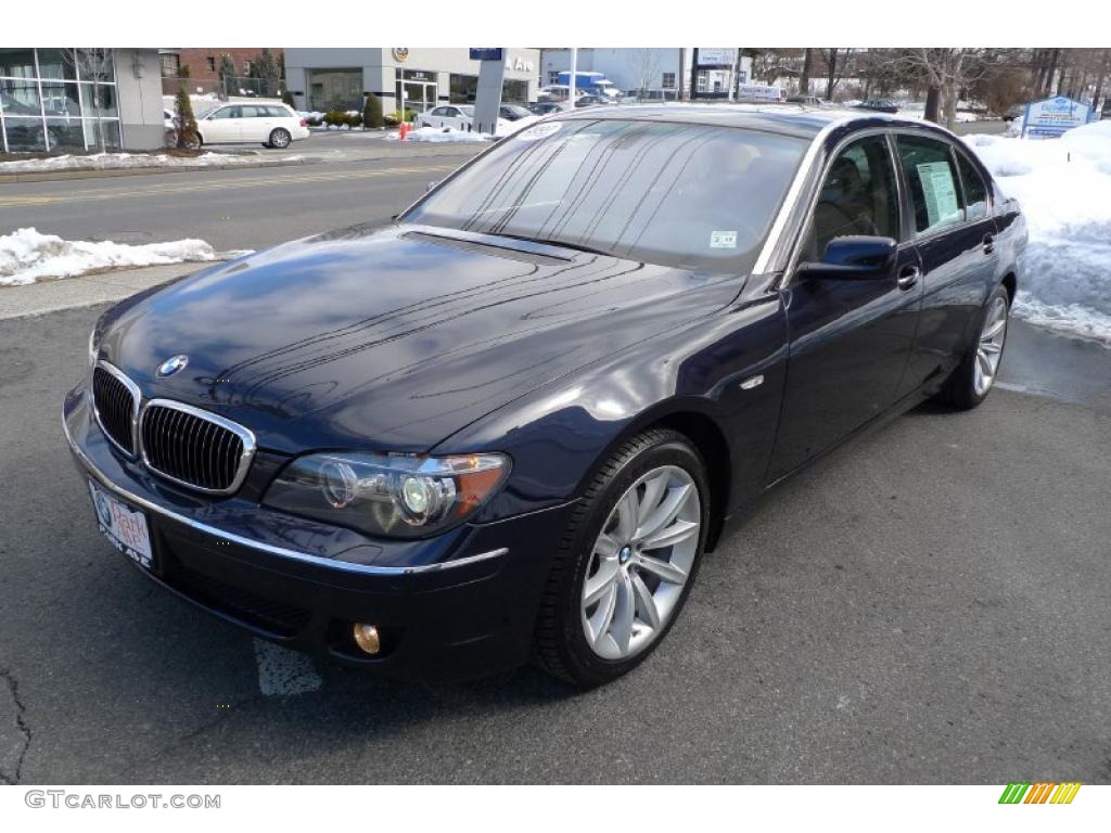2007 7 Series 750Li Sedan - Monaco Blue Metallic / Beige photo #7
