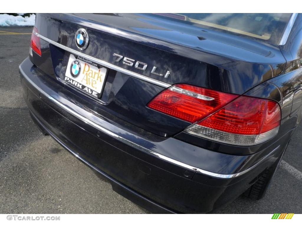 2007 7 Series 750Li Sedan - Monaco Blue Metallic / Beige photo #12