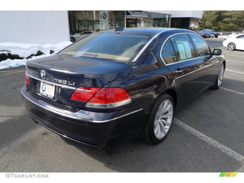 2007 7 Series 750Li Sedan - Monaco Blue Metallic / Beige photo #14