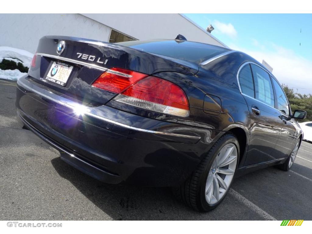 2007 7 Series 750Li Sedan - Monaco Blue Metallic / Beige photo #16