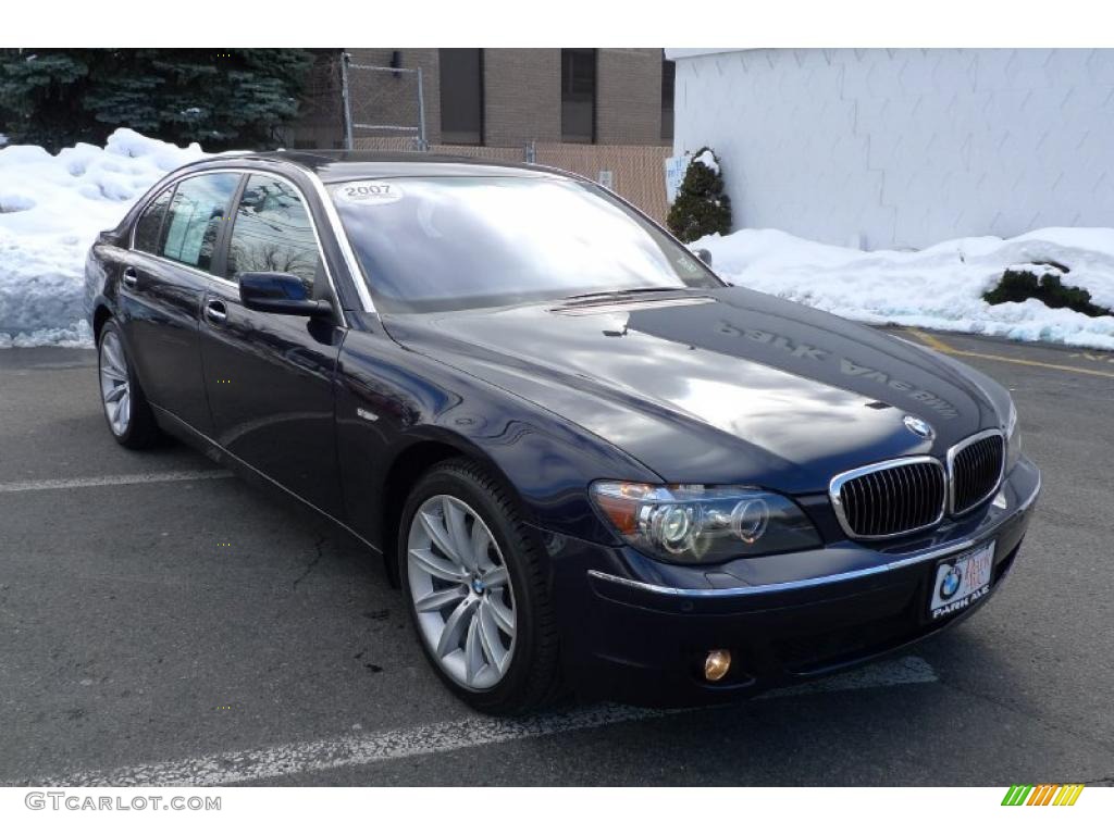 2007 7 Series 750Li Sedan - Monaco Blue Metallic / Beige photo #17