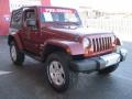 2008 Red Rock Crystal Pearl Jeep Wrangler Sahara 4x4  photo #2