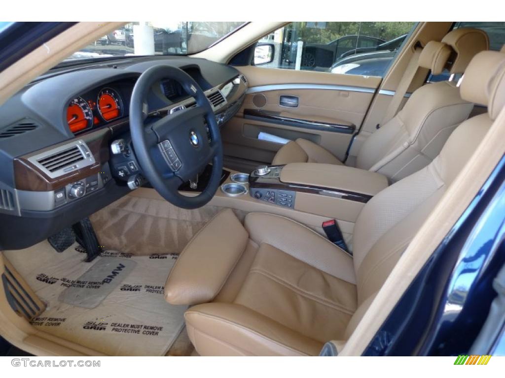 2007 7 Series 750Li Sedan - Monaco Blue Metallic / Beige photo #31