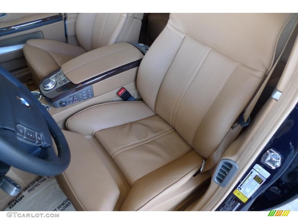 2007 7 Series 750Li Sedan - Monaco Blue Metallic / Beige photo #32