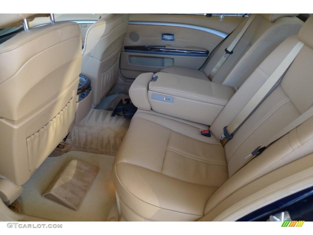 2007 7 Series 750Li Sedan - Monaco Blue Metallic / Beige photo #36