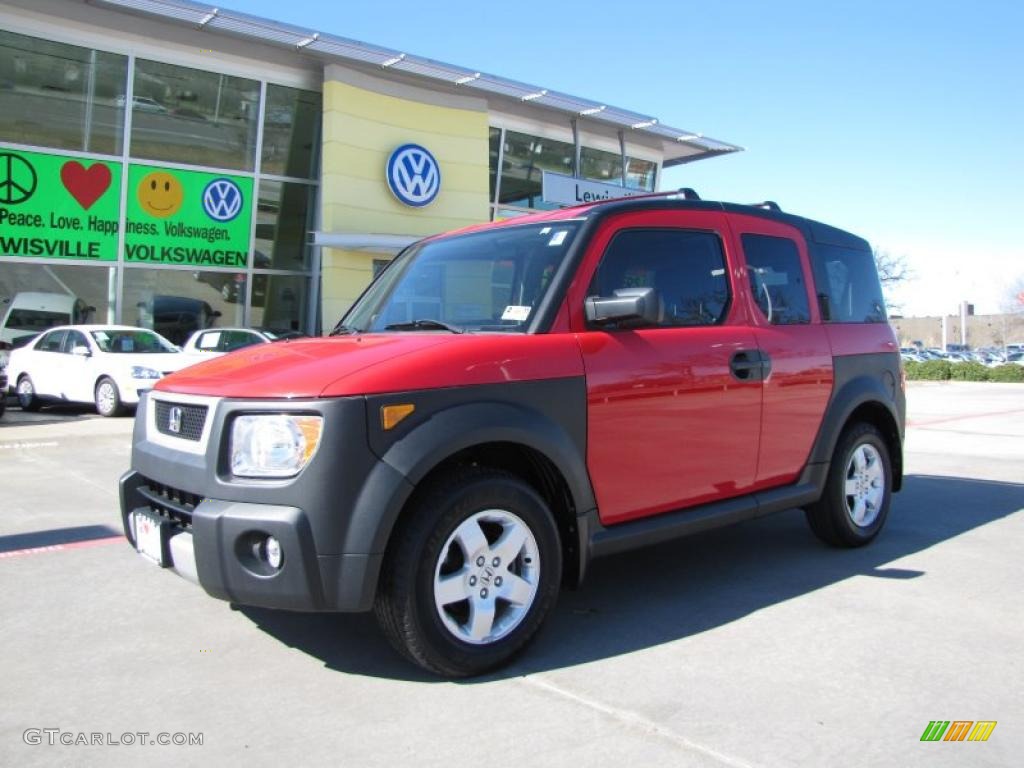 2005 Element EX AWD - Rallye Red / Black/Gray photo #1