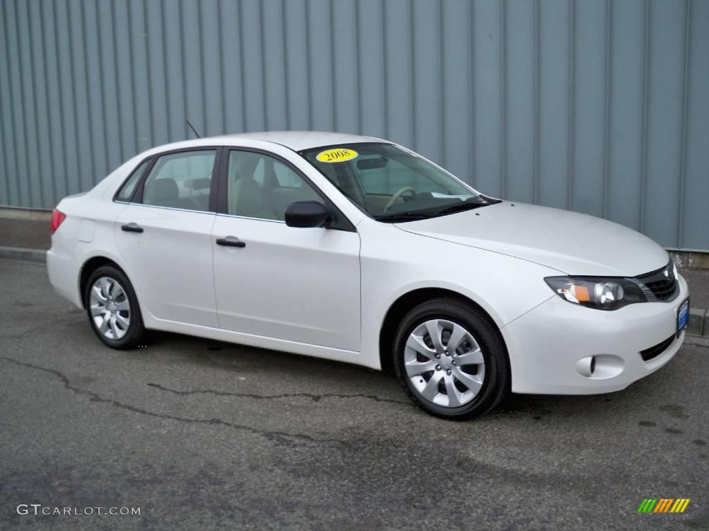 2008 Impreza 2.5i Sedan - Aspen White / Ivory photo #1