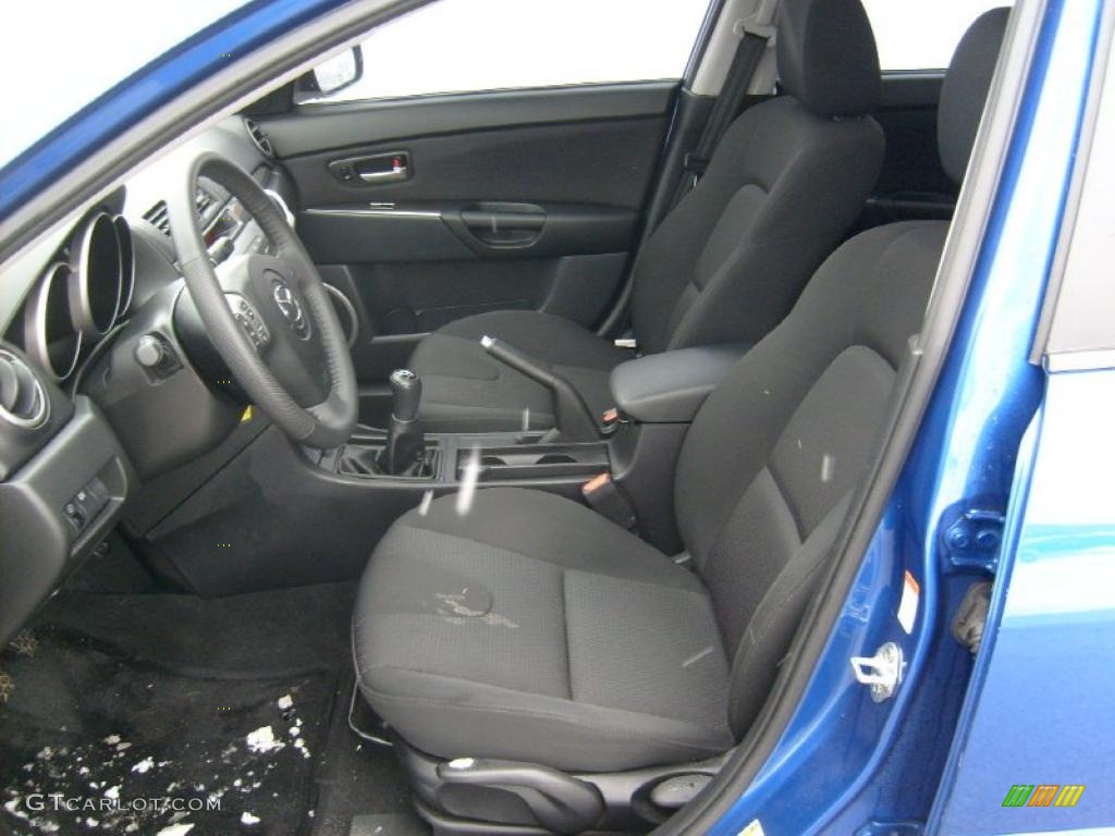2008 MAZDA3 s Touring Sedan - Aurora Blue Mica / Black photo #9