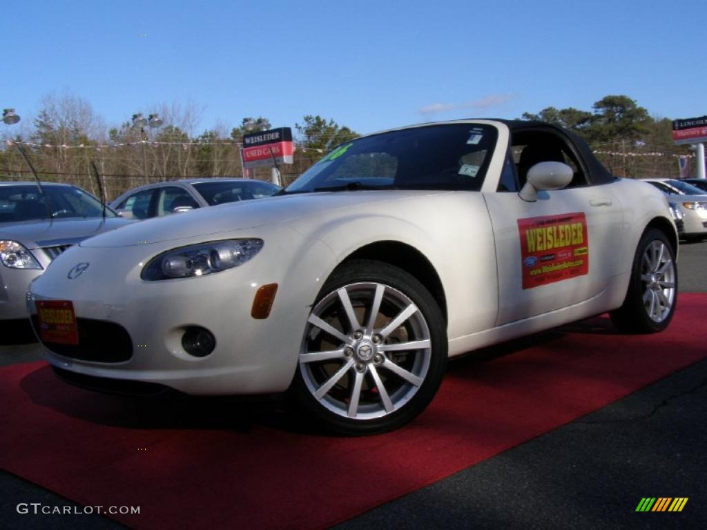 2006 MX-5 Miata Sport Roadster - Marble White / Black photo #1