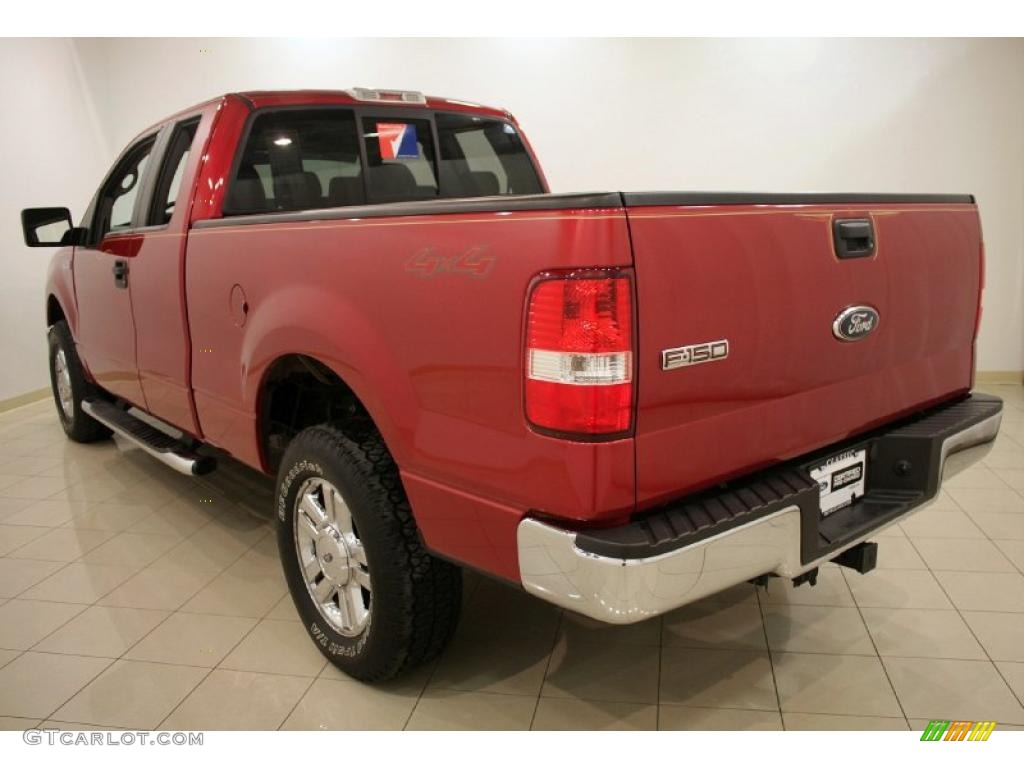 2007 F150 XLT SuperCab 4x4 - Redfire Metallic / Medium/Dark Flint photo #5