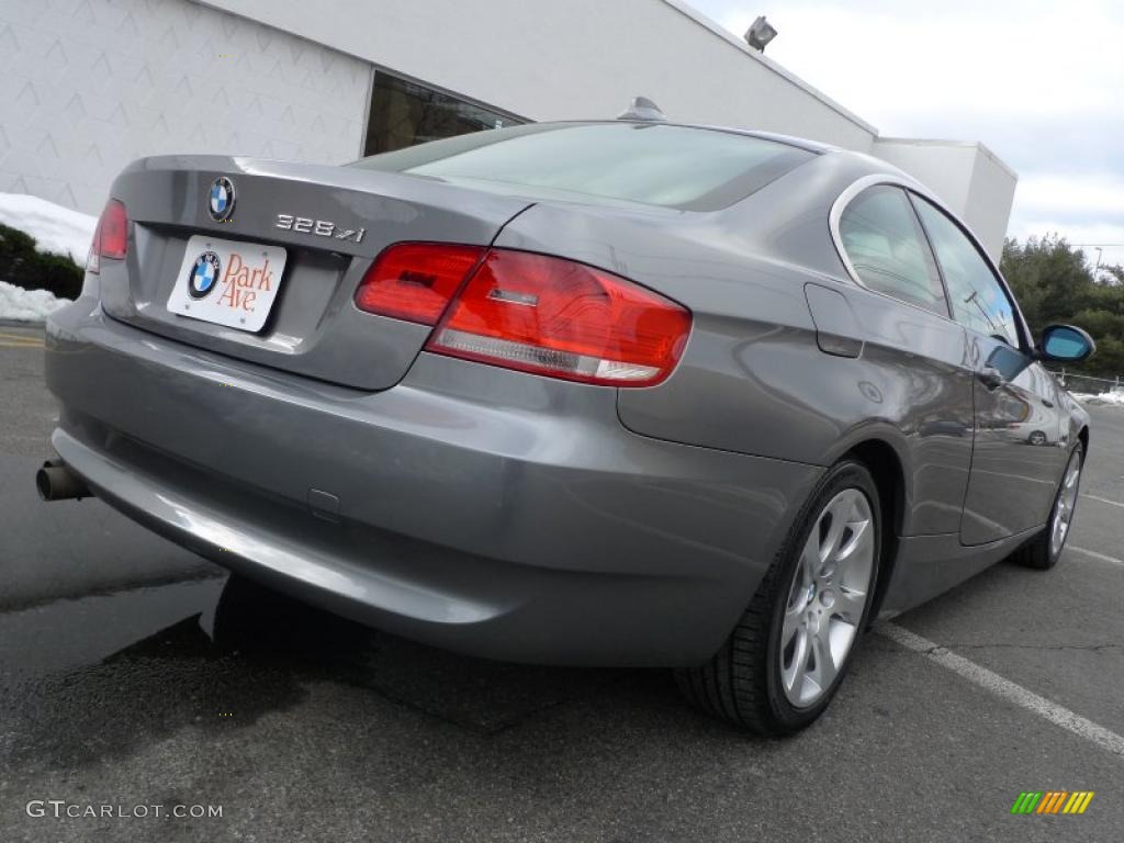 2007 3 Series 328xi Coupe - Space Gray Metallic / Black photo #16