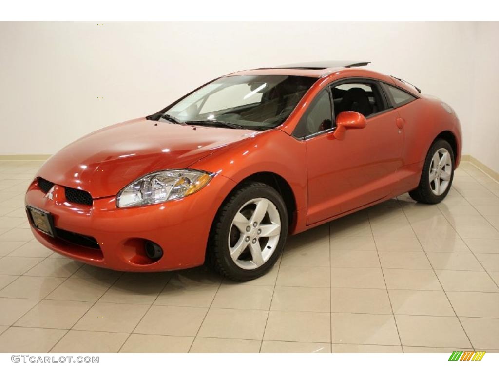 2006 Eclipse GS Coupe - Sunset Orange Pearlescent / Dark Charcoal photo #3