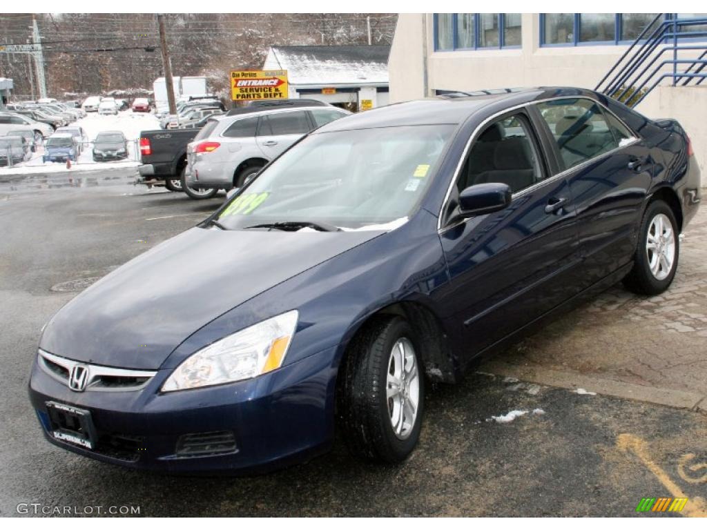 2007 Accord SE Sedan - Royal Blue Pearl / Gray photo #1