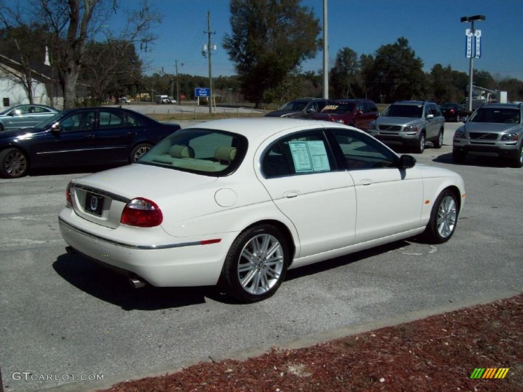 2008 S-Type 3.0 - Porcelain White / Champagne photo #8