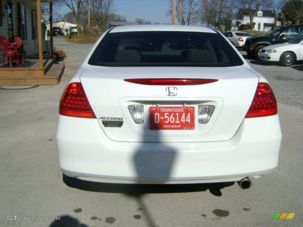 2007 Accord EX Sedan - Taffeta White / Ivory photo #6