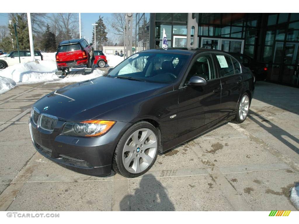 2006 3 Series 330i Sedan - Sparkling Graphite Metallic / Black Dakota Leather photo #4