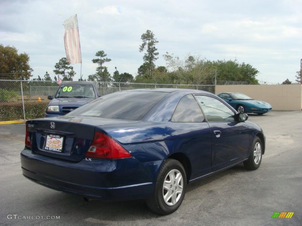 2003 Civic LX Coupe - Royal Blue / Ivory photo #3