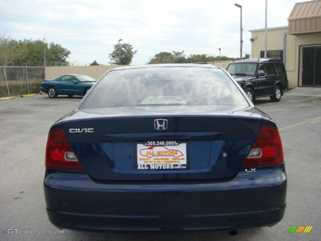 2003 Civic LX Coupe - Royal Blue / Ivory photo #4