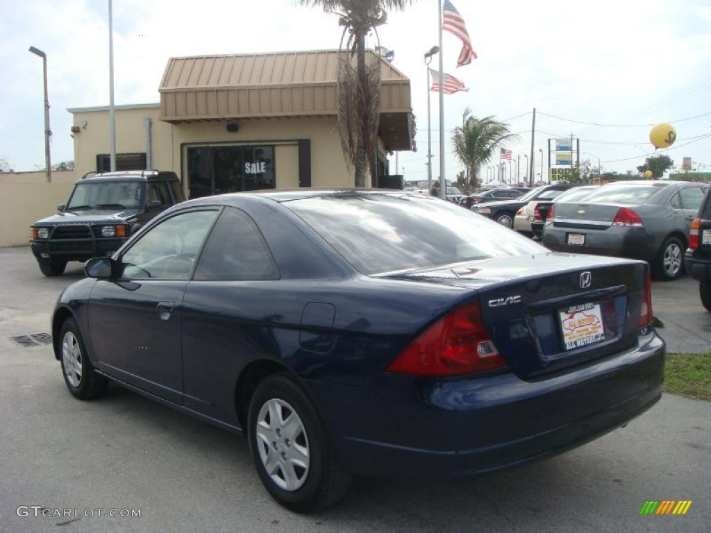 2003 Civic LX Coupe - Royal Blue / Ivory photo #5