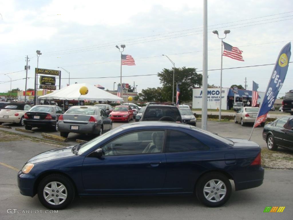 2003 Civic LX Coupe - Royal Blue / Ivory photo #6