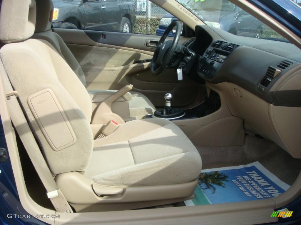 2003 Civic LX Coupe - Royal Blue / Ivory photo #10