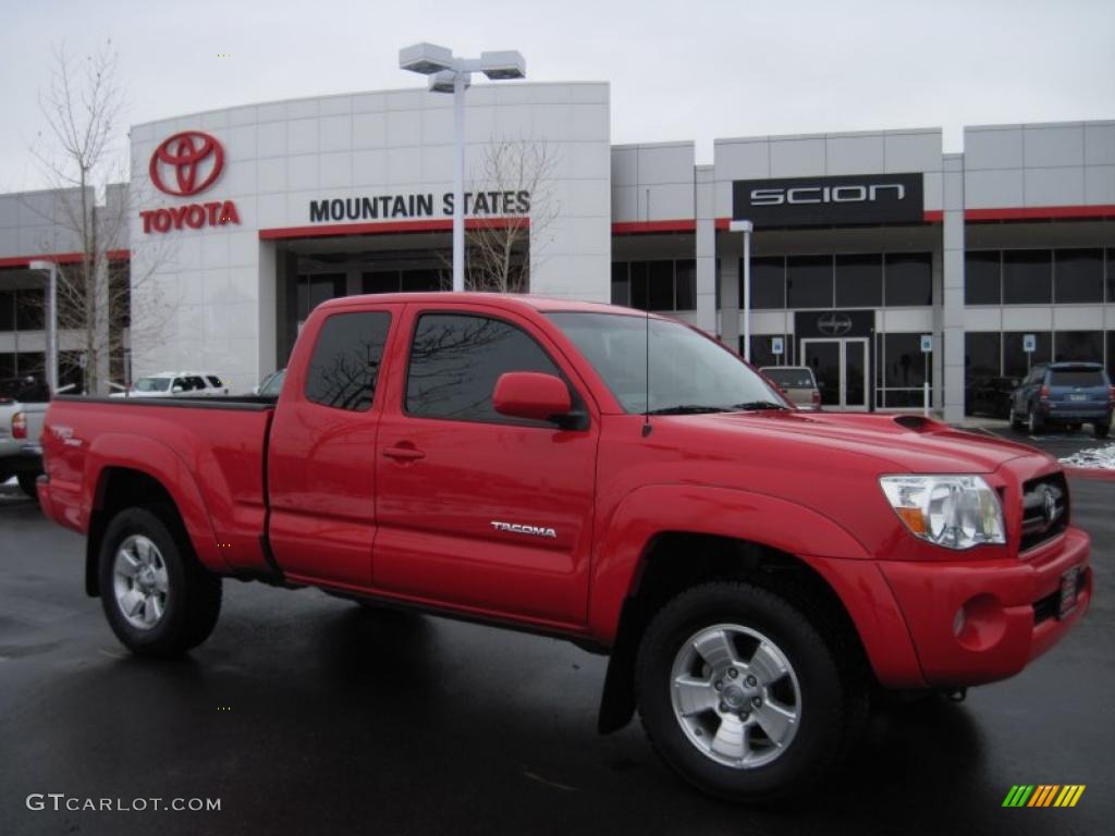 2006 Tacoma V6 TRD Sport Access Cab 4x4 - Impulse Red Pearl / Graphite Gray photo #1