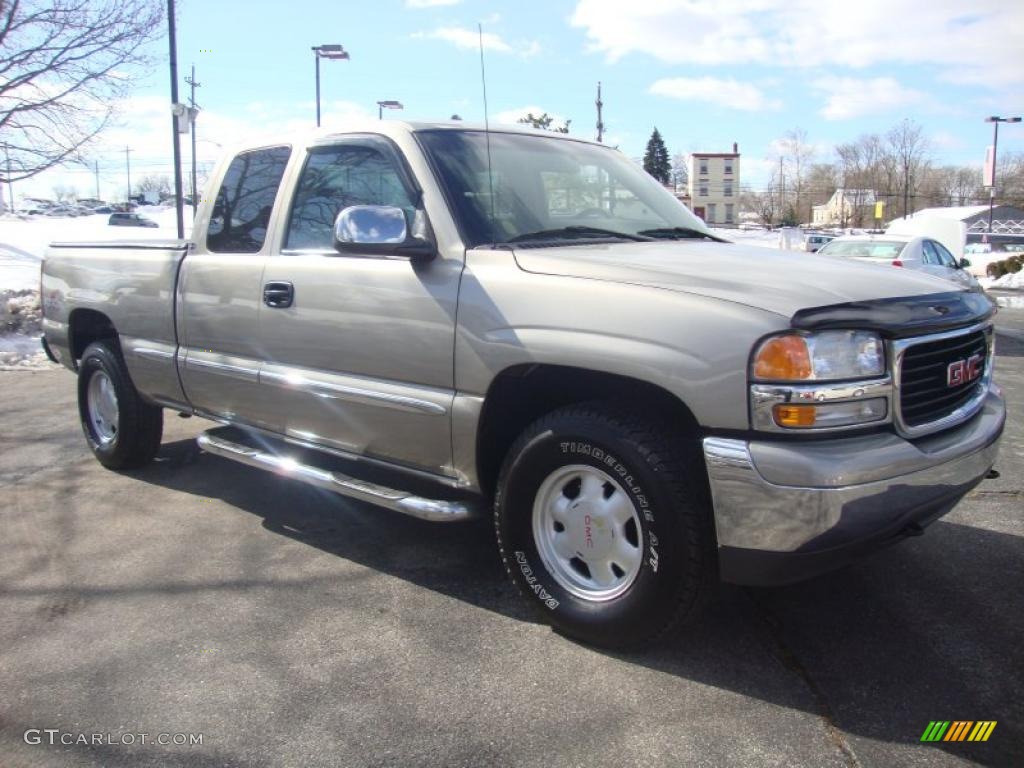 2001 Sierra 1500 SLE Extended Cab 4x4 - Pewter Metallic / Graphite photo #5